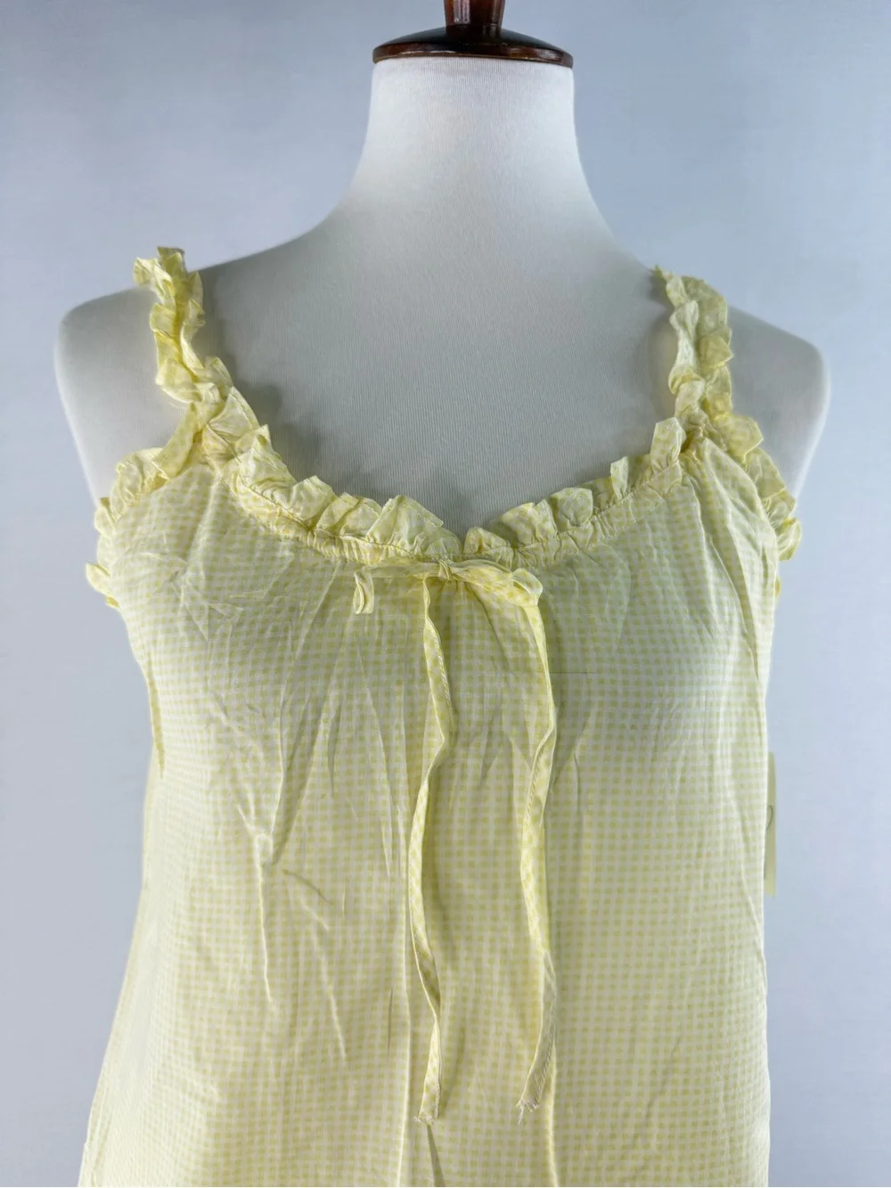 Aria Vintage Pale Yellow Ruffle Cami and Shorts Sleep Set